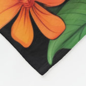 Blumengiraffe Portrait-9322 Fleecedecke (Ecke)