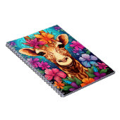 Blumengiraffe Portrait-9322 Notizblock (Rechte Seite)
