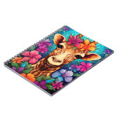 Blumengiraffe Portrait-9322 Notizblock (Linke Seite)