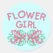 BlumenGirl-Design #2 Runder Aufkleber (Vorderseite)