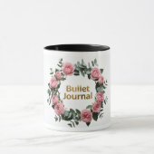 Blumengirlande Goldfolie Sticker Set | Rosé Pink R Tasse (Zentrum)