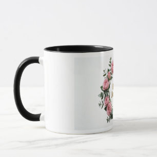 Blumengirlande Goldfolie Sticker Set   Rosé Pink R Tasse