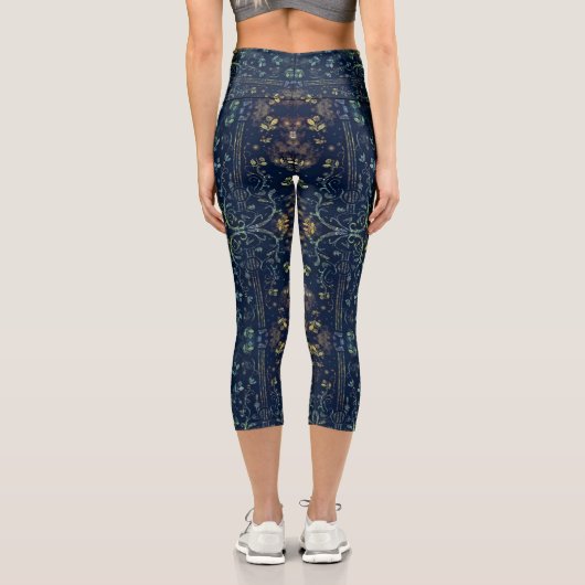 Blumengitarre Capri Leggings (Rückseite)
