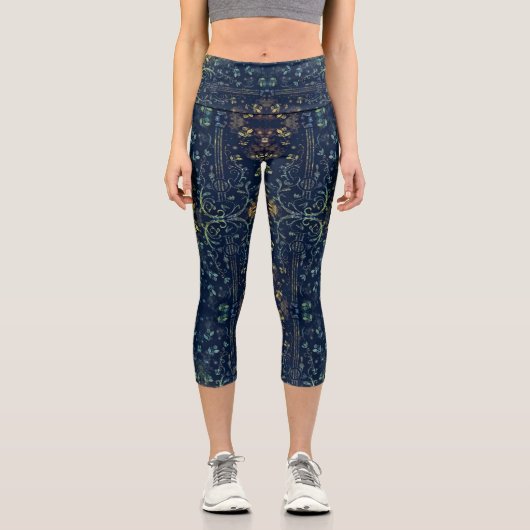 Blumengitarre Capri Leggings (Vorderseite)