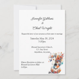 Blumengitarre Einladung zur Hochzeit, 12x18" Einla