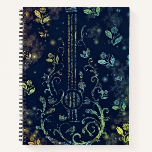 Blumengitarrist Notizblock (Vorderseite)