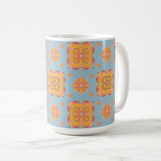 Blumengitter kaffeetasse (VorderseiteRechts)
