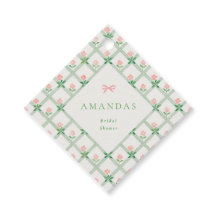 Blumengitter Rosa Schleife Gartenparty Brautdusche