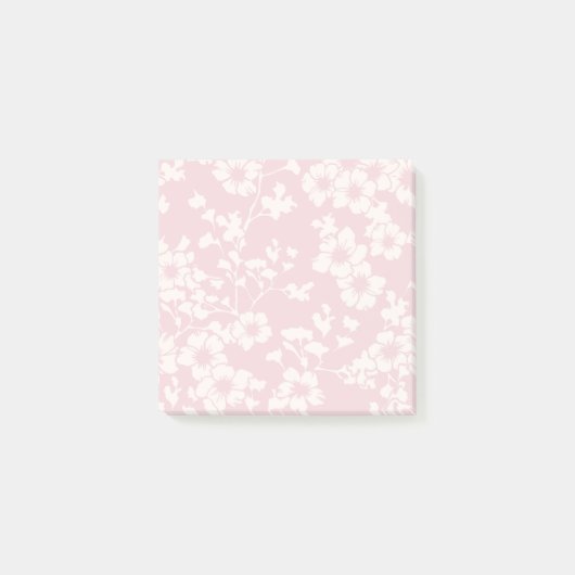 Blumengitter - Rosafarben Post-it Notes Klebezettel (Vorderseite)