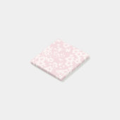 Blumengitter - Rosafarben Post-it Notes Klebezettel (angewinkelt)