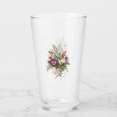 Blumenglas-Tumbler mit Blumen Glas (Rückseite)