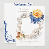 Blumengläser Hochzeitskarte Set Einladung (Vorne/Hinten)