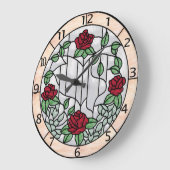 Blumenglasuhr Große Wanduhr (Winkel)