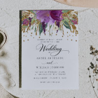Blumenglitter funkelnder Amethyst Hochzeit 