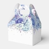 BlumenGlitzer Light Blue Brautparty Geschenkschachtel (Rückseite)