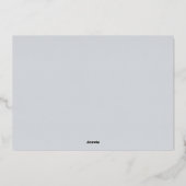 Blumengold-Kreuz Taufe Foto Folien Feiertagskarte (Rückseite)