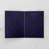 Blumengoldblau 50 u. fabelhaftes dankt Ihnen zu Dankeskarte (Innenseite)