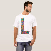 Blumengolden - Der Buchstabe L T - Shirt (Vorne ganz)