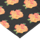 Blumengolden Orange Rose Muster Tablette Tischdecke (Schrägansicht)