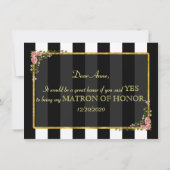 Blumengoldfolie WIRD IHR MEIN EHRENSPRUNG SEIN? Einladung (Rückseite)