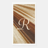 Blumengoldgeflecht Mit Monogramm Serviette (Vorderseite)