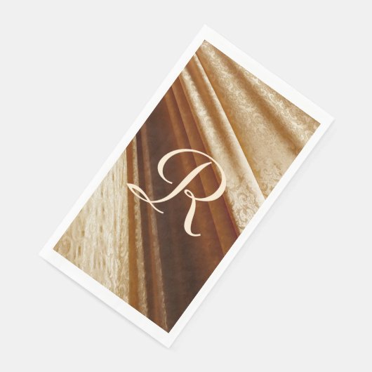 Blumengoldgeflecht Mit Monogramm Serviette (Ecke)