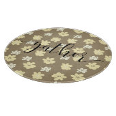 Blumengoldgelbe Typografie Bauernhaus-Dekoration Schneidebrett (Ecke)