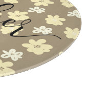 Blumengoldgelbe Typografie Bauernhaus-Dekoration Schneidebrett (Ecke)