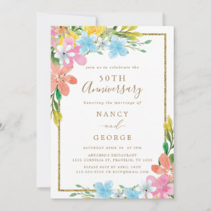 Blumengoldgrenze 50. Hochzeitstag Einladung