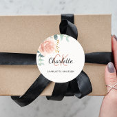 Blumengoldgrün Rose Vielen Dank Runder Aufkleber