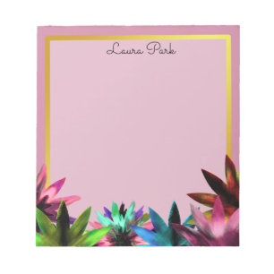 BlumengoldImitat personalisiertes niedliches Girly Notizblock