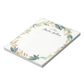 Blumengoldkranz Personalisierte Notepad-Stationier Notizblock (Rotiert)