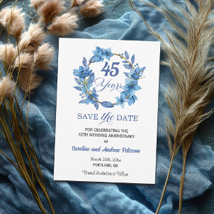 Blumengoldrahmen 45. Hochzeitstag Save The Date