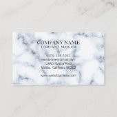 Blumengoldrahmen auf weißem Marmor | Visitenkarte (Rückseite)