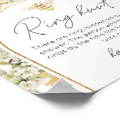 Blumengoldring-Jagd Brautparty Poster (Ecke)