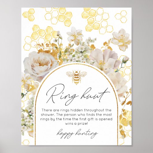 Blumengoldring-Jagd Brautparty Poster (Vorne)
