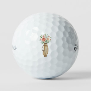 Blumengolf-Tasche mit Blumen Hochzeitsgunst-Gesche Golfball
