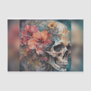 Blumengoth Skull Decoupage Seidenpapier