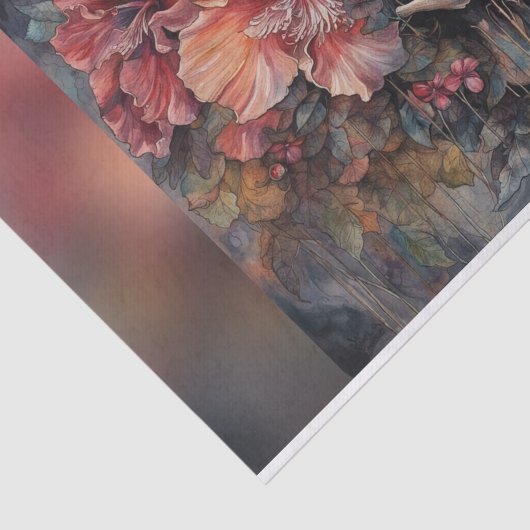 Blumengoth Skull Decoupage Seidenpapier (Ausschnitt)