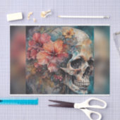 Blumengoth Skull Decoupage Seidenpapier (Handwerk)