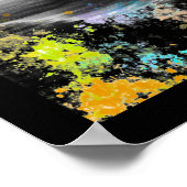 Blumengothügel mit Spritzern Poster (Ecke)