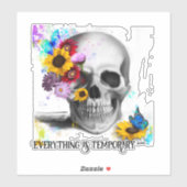 Blumengotik alles ist vorübergehend aufkleber (Blatt)