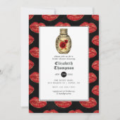 Blumengotik-Brautparty Einladung (Vorderseite)