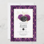 Blumengotik-Brautparty Einladung (Vorderseite)