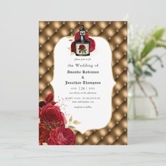 Blumengotik Einladung (Stehend Vorderseite)