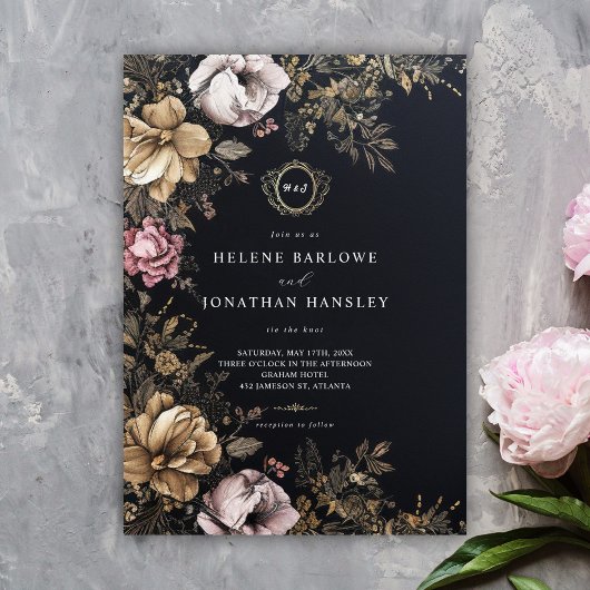 Blumengotik Einladung