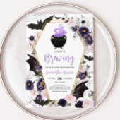 Blumengotik Halloween Coffin Babydusche Einladung