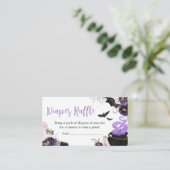 Blumengotik Halloween Coffin Diaper Raffle Begleitkarte (Stehend Vorderseite)