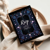 Blumengotik Halloween RSVP Karte