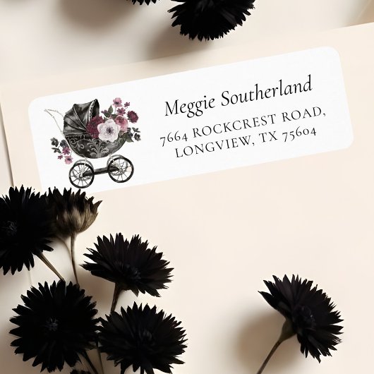 Blumengotik Halloween-Stroller Schwarze Babydusche